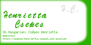 henrietta csepes business card