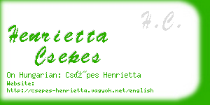 henrietta csepes business card